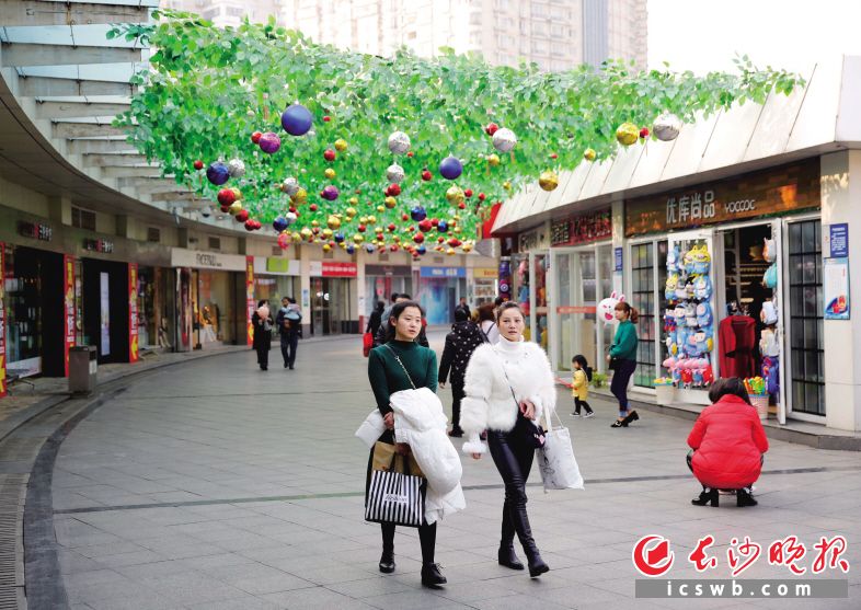星沙通程商业广场,随着节气而变化的长廊,盎然绿意触手可及。章帝 摄
