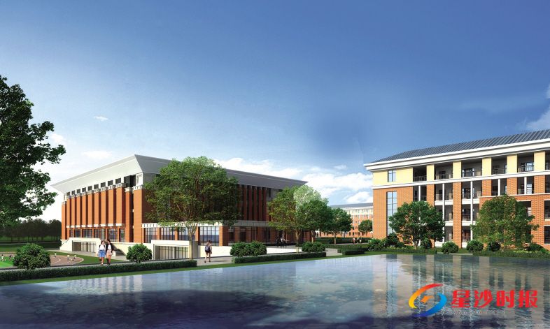 　　北京师范大学附属学校空港城校区效果图。长沙县二创办供图