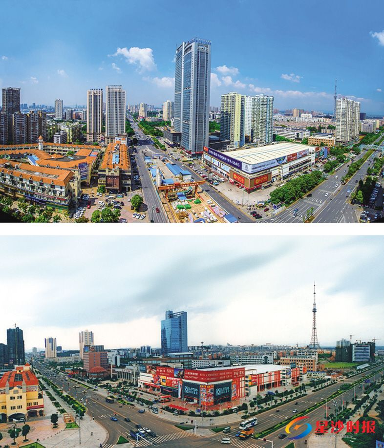 　　2018年卜蜂莲花超市周边高楼遍布，地铁3号线正在修建中（上图）；2006年此处只有零星高楼，正蓄势待发（下图）。　　资料图片