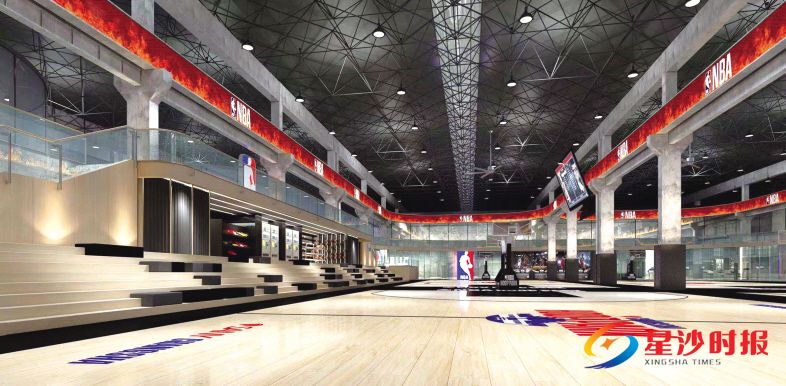 　　“乐运魔方”NBA篮球公园设计图。