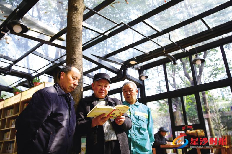　　银杏园的三棵树书屋内，居民们看书、备考、休憩，尽享书香。曾诗怡 摄