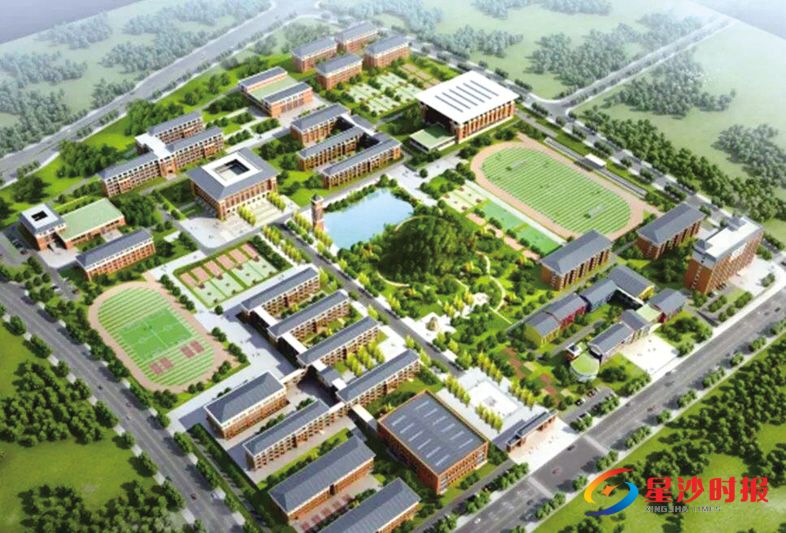　　北京师范大学长沙附属学校空港城校区位于长沙县空港城组团，一期工程已竣工验收并交付使用，二期工程正如火如荼建设中。学校效果图