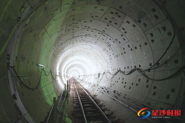 　　长沙地铁3号线星沙文体中心—螺丝塘站盾构区间。章帝 摄