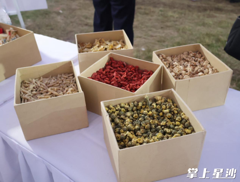 中医药文化产品展示。