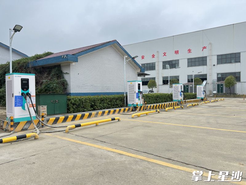 星城控股集团了解市场需求后，在此投建了4个320千瓦的双枪充电桩。林正茂 摄
