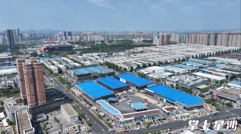 长沙县湘龙街道中南汽车世界新能源专区。艾哲文 摄