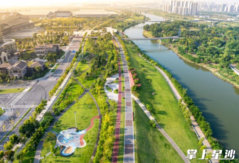 浏阳河风光带实景图。均为项目方供图