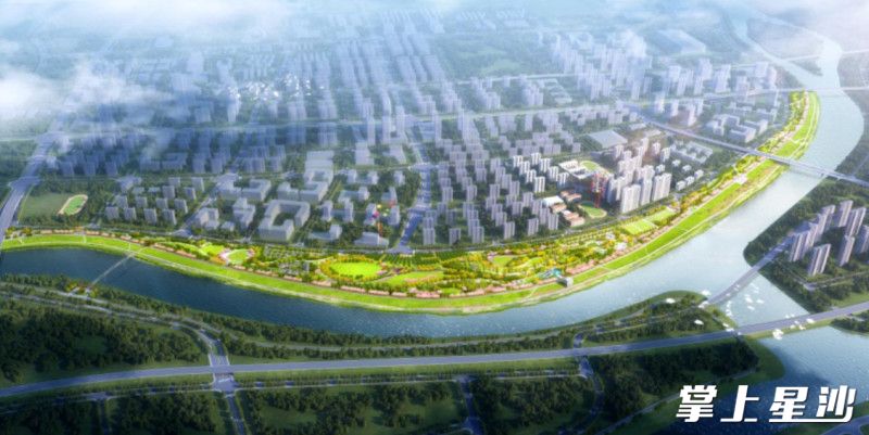 浏阳河风光带（劳动东路-榨山港）示意图。