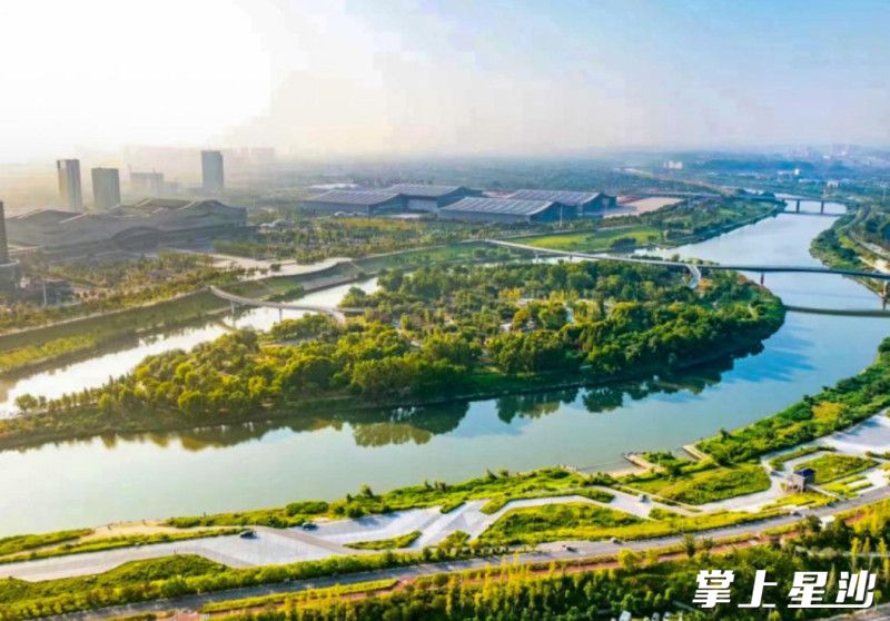 磨盘洲风景图。