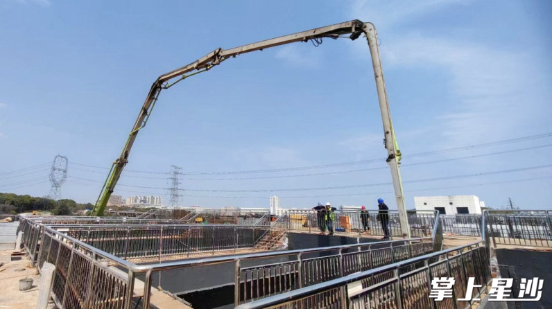 星沙产业基地污水处理厂项目现场。均为县水业集团供图