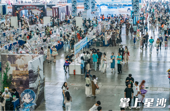 “2025燚热浪国际动漫游戏博览会”首日观众突破4.2万人次，三天吸引超8万二次元爱好者。张名扬 摄