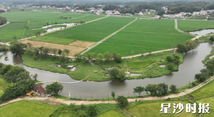 长沙县麻林河洪河段上榜湖南省2024年50条（个）幸福河湖名单。青山铺镇供图