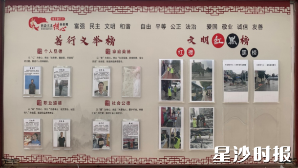社区设立善行义举榜、文明红黑榜。