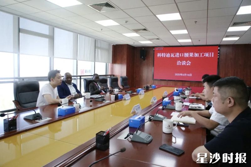 图为洽谈现场。