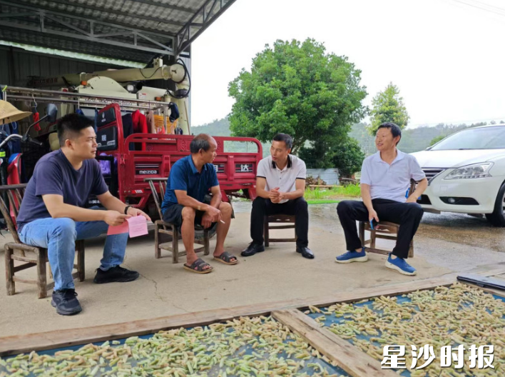 工作人员上户宣传。开慧镇供图