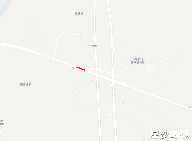 X034的一字墙路段施工示意图。
