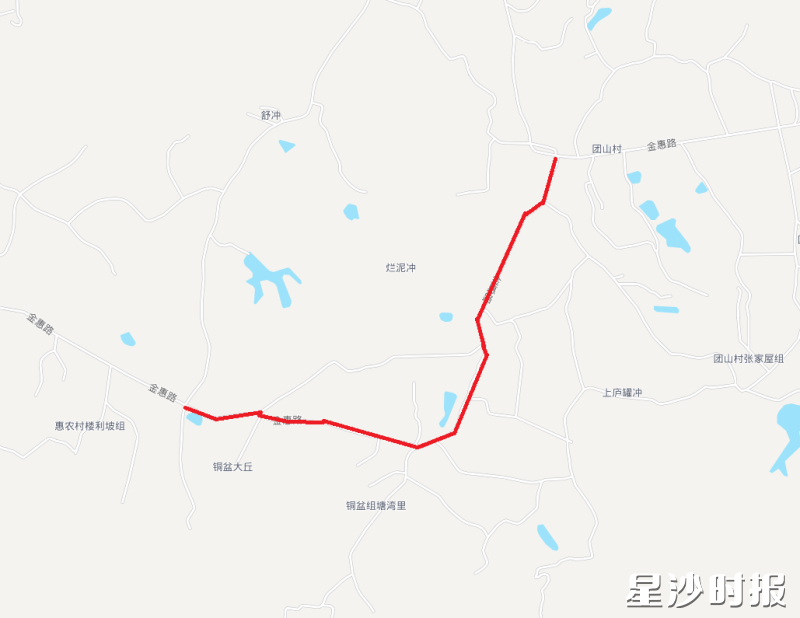 金惠路的惠农村至团山村路段施工示意图。均为县公安局交警大队供图