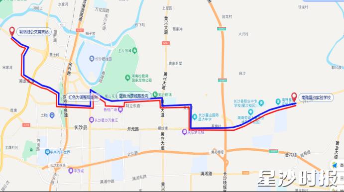优化后线路走向简图。