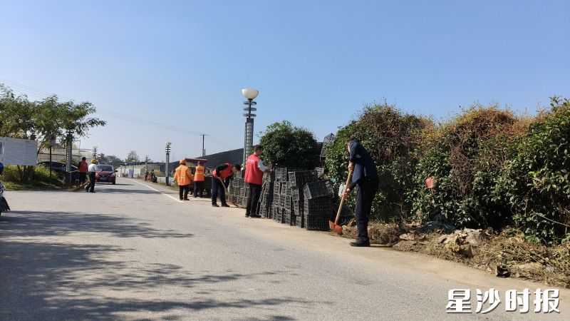 大扫除行动现场。安沙镇供图