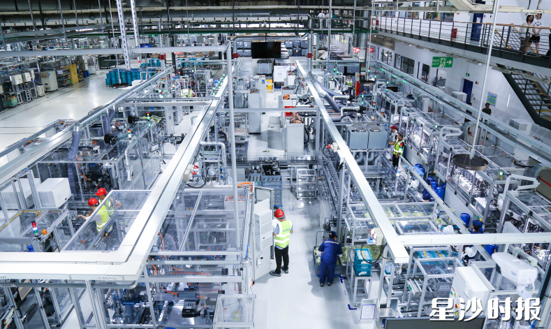 博世长沙工厂作为湖南省首家“灯塔工厂”，打造了全省第一条工业4.0示范线。李杰 摄