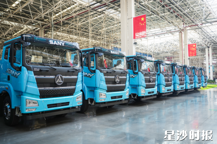 三一重卡成立于2019年，现已成为新能源重卡第一品牌。李杰 摄