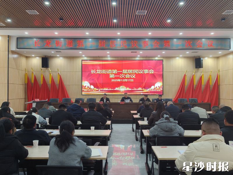 长龙街道第一届居民议事会第一次会议召开。 街道供图