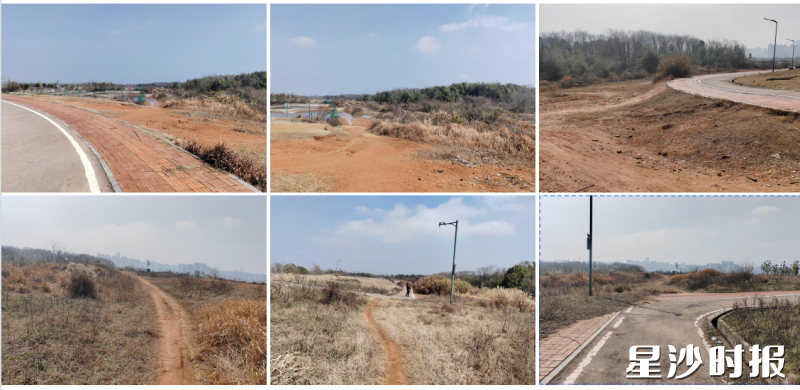 万明路松雅湖隧道段人行道及非机动车道改造前。长沙县城管局供图