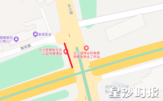 施工路段示意图。县公安局交通管理大队供图