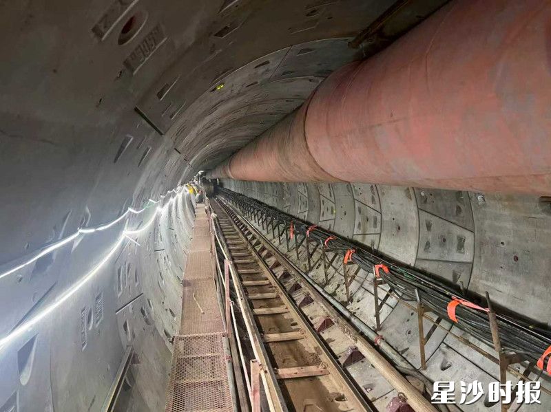 湘府东路过浏阳河电缆隧道实现全线贯通。项目方供图