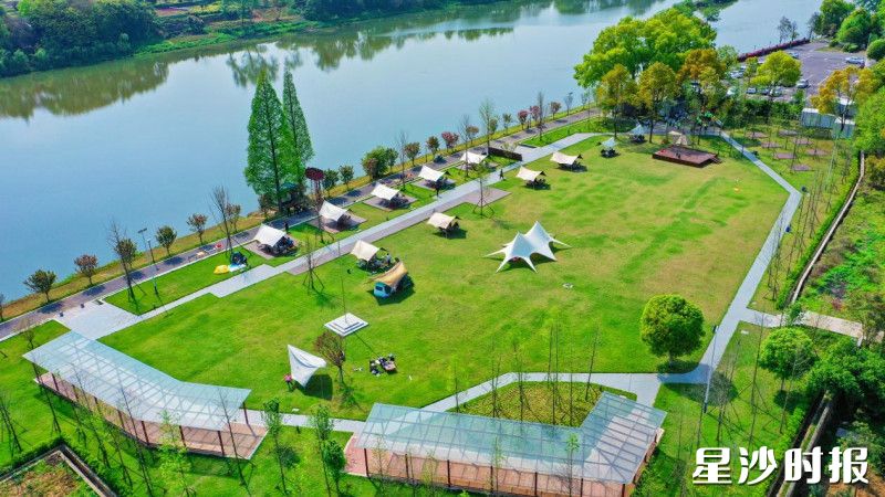 图为金洲水美露营基地。