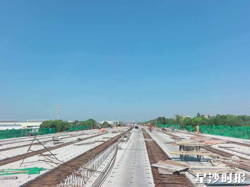 长沙黄花机场周边集疏运道路项目。均为长沙自贸临空区供图 长沙黄花机场周边集疏运道路项目。均为长沙自贸临空区供图
