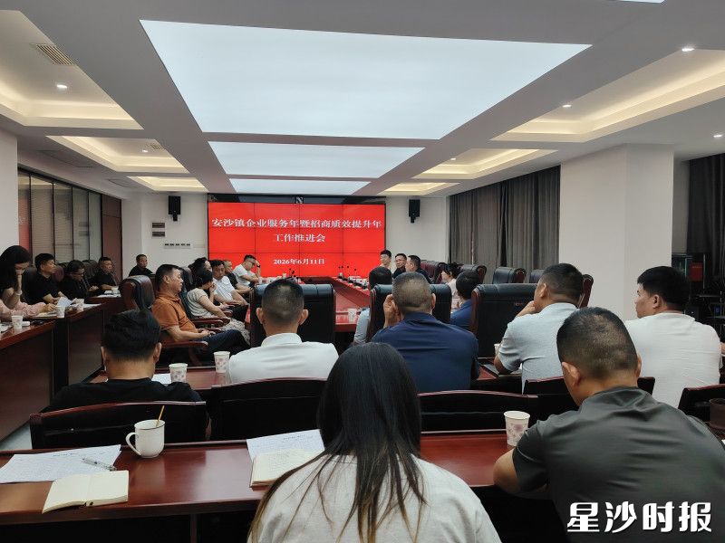 安沙镇召开企业服务年暨招商质效提升年工作推进会。