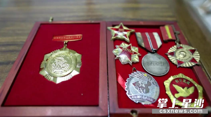 卢鸣皋的军功章。