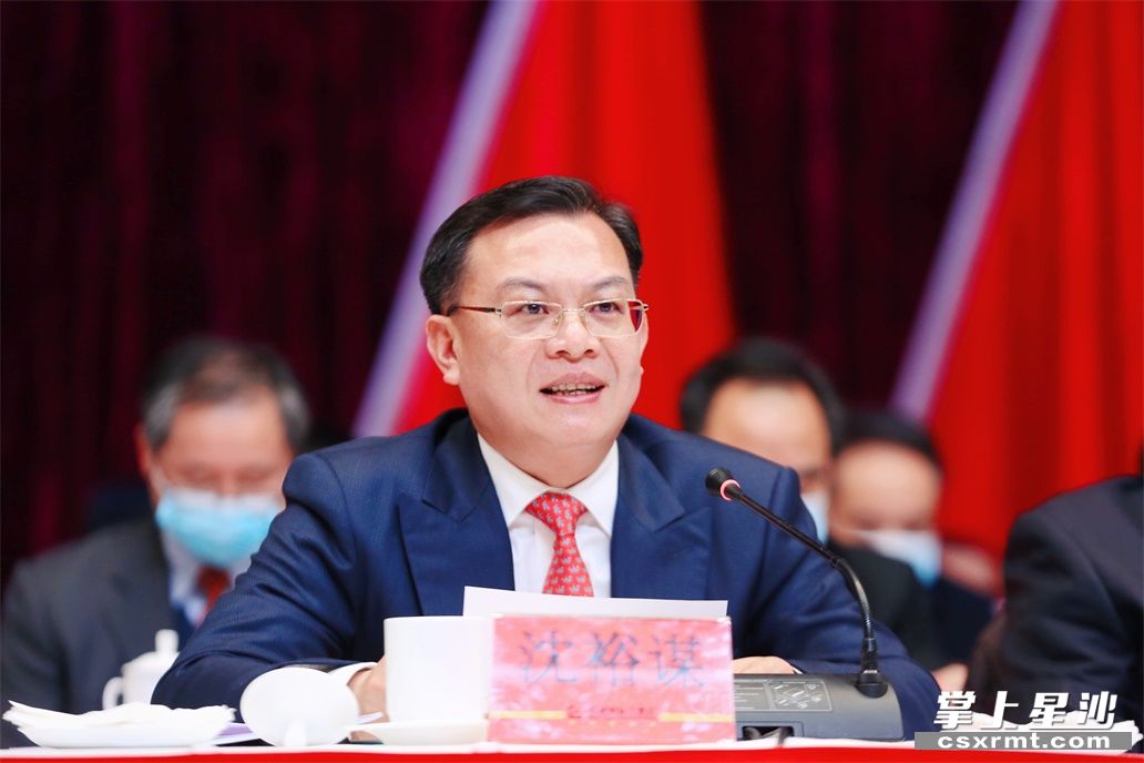 沈裕谋在会议上发表讲话.曾诗怡 摄