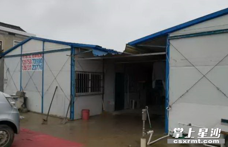 图为村民毛某违法占用耕地搭建杂屋。 县检察院供图