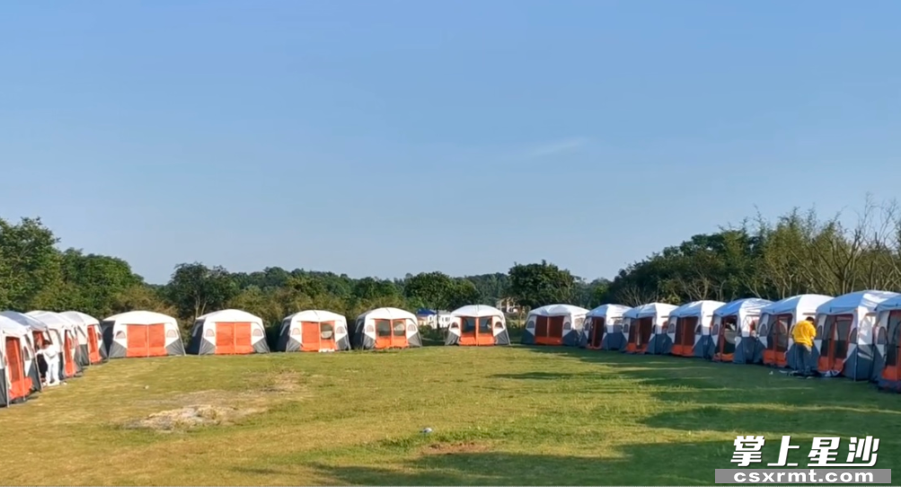 慧润国际露营基地搭起的自助帐篷.均为开慧镇供图