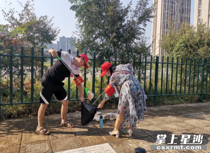 图为清扫现场。 望圣桥社区供图