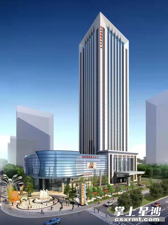 湖南望新锦璨商业中心项目效果图。