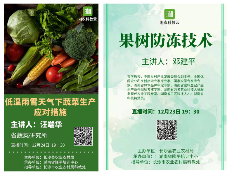 图为湘农科教云APP直播平台农业防冻减灾的精品课程。 图为湘农科教云APP直播平台农业防冻减灾的精品课程。