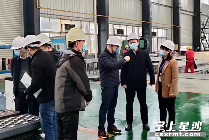 长沙县企业掀起复工热，长沙县工信局工作人员到现场督导检查企业复工情况。均为工信局供图