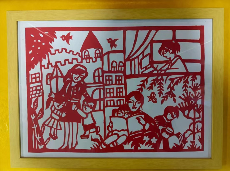 组图书画展风采清廉润校园