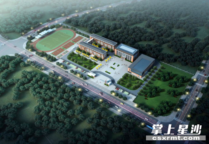 图为龙峰小学项目鸟瞰图。 供图
