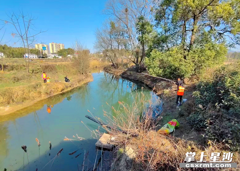 图为开慧镇开展河湖治理行动。 图为开慧镇开展河湖治理行动。