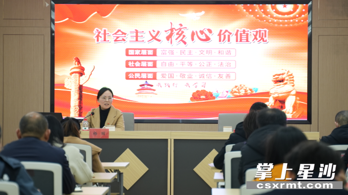 图为专家讲党课。街道供图