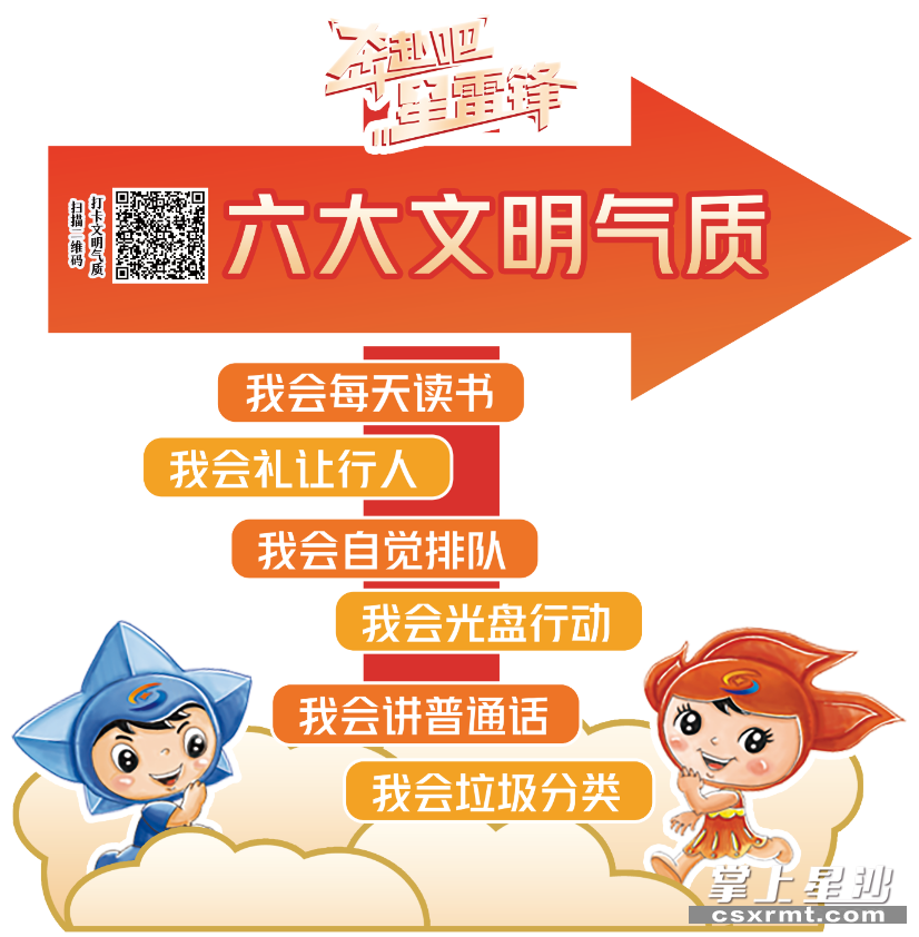 扫一扫，参与六大文明气质打卡。资料图