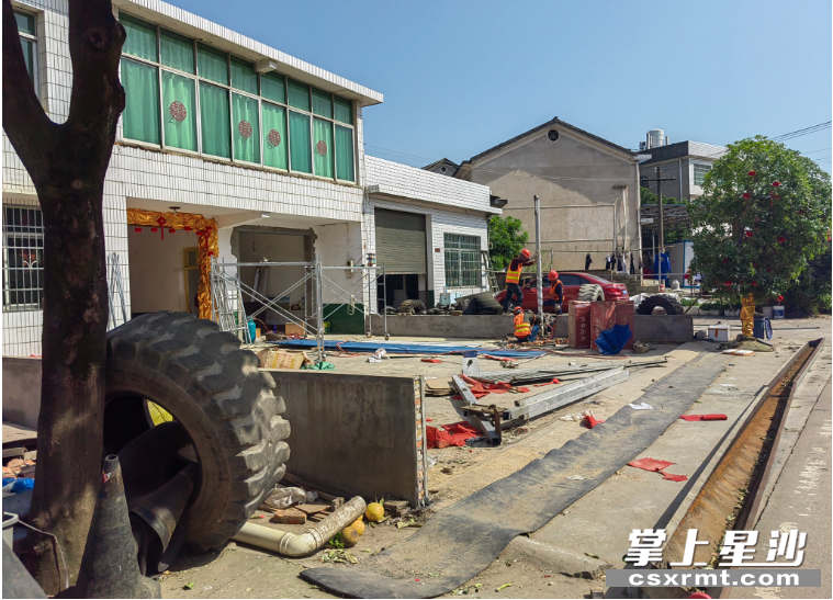 拆违工作现场。均为安沙镇供图