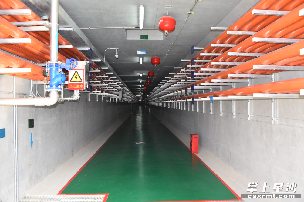位于会展片区的地下综合管廊综合舱内。均为长沙市地下综合管廊供图