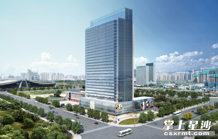 集公交、公寓、商业于一体的公交综合体效果图。自贸会展管委会供图