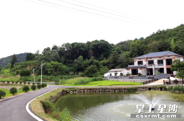 7月17日,走进长沙县安沙镇和平村禾场岭组,一幅青山绿水,村美人和的
