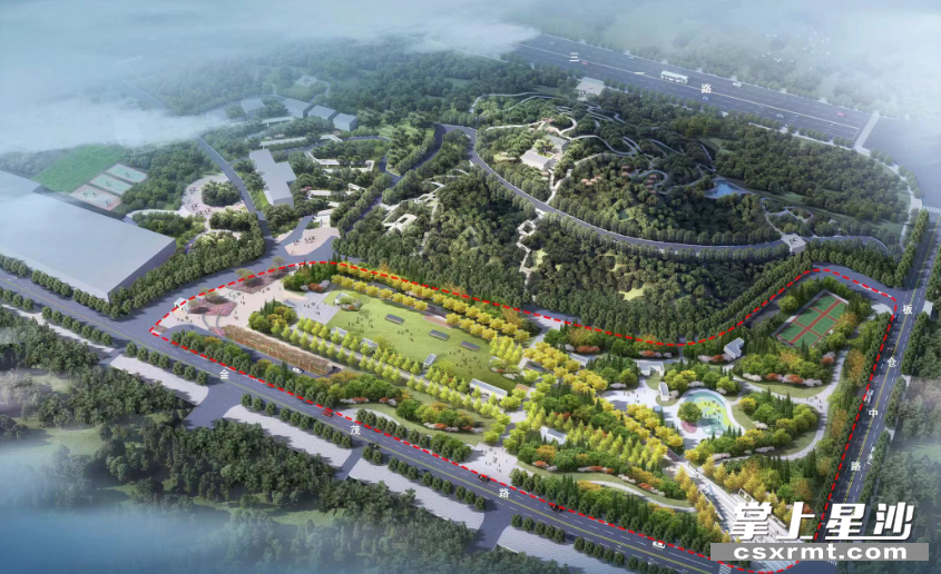 星沙文化公园地下停车场项目效果图。星城控股集团 供图